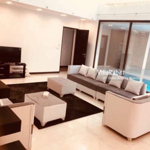 اجاره ویلا دوخوابه ساحلی استخردار چالوس