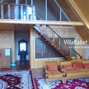 اجاره ویلا دوخوابه چوبی در چالوس فرج اباد ساحلی ( طرح کلبه چوبی )